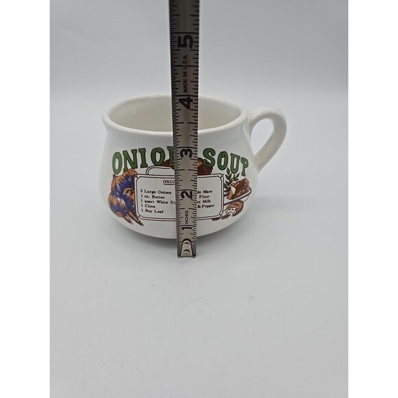 Vintage Onion Soup Recipe Bowl Mug Taiwan - Picture 7 of 10